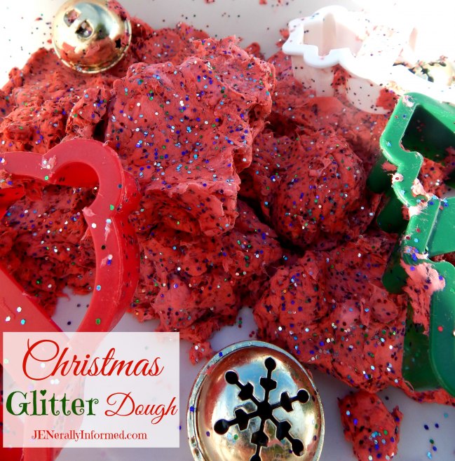 Make your own glitter dough this holiday season!