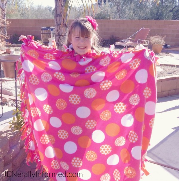 How to make a flannel tie blanket. Super easy and cute!