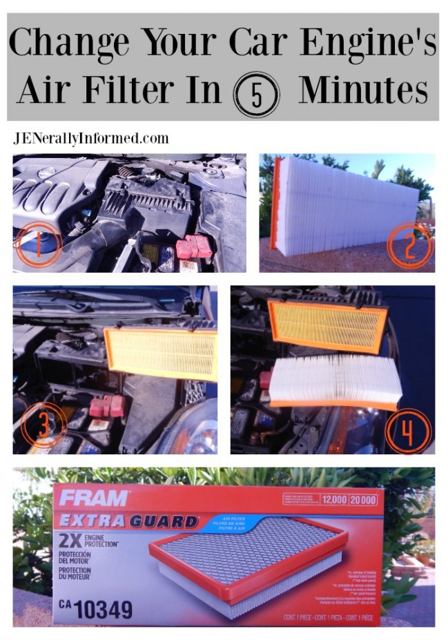Get your car ready for summer by replacing the engine air filter in less than 5 minutes! #ad #SummerCarCare