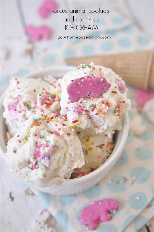 Circus Animal Cookie Ice Cream and Sprinkles!