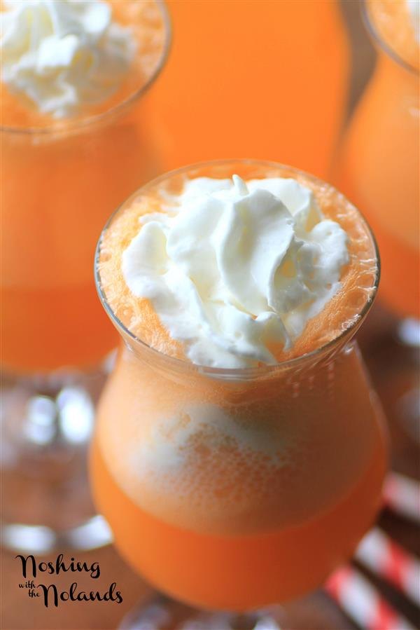 Take your float to the next level and turn it into a delicious orange creamsicle float!