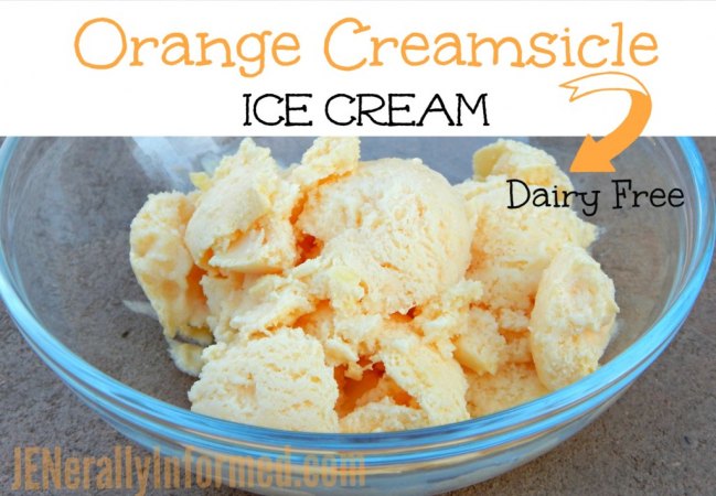 Try this delicious recipe for dairy free orange creamsicle ice cream!