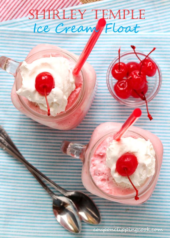 Shirley Temple Ice Cream Floats!