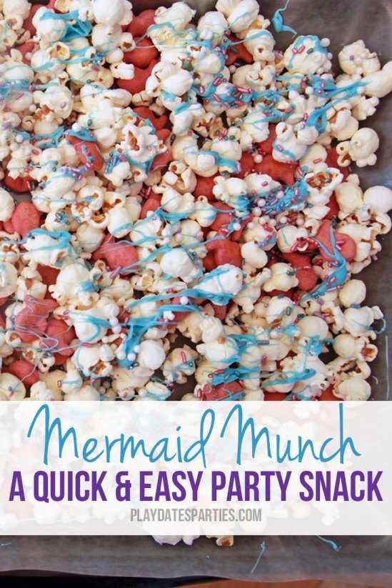 Feed a Crowd in 10 Minutes with Sweet & Sparkly Mermaid Munch from Playdates to Parties.