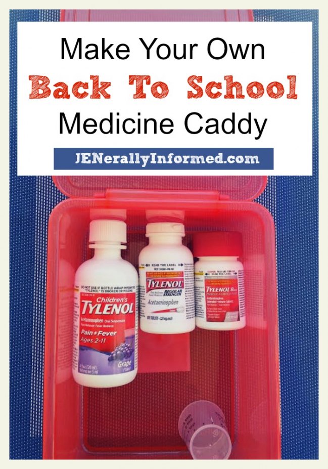 Be #PositivelyPrepared for #BacktoSchool with this cute medicine caddy #ad