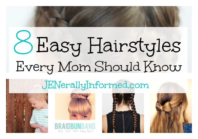 Eight easy hairstyles every mom should know how to do.