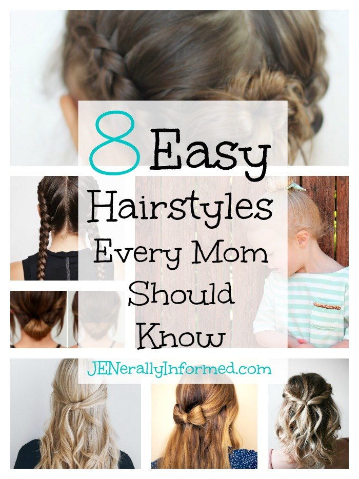 Eight easy hairstyles every mom should know how to do.