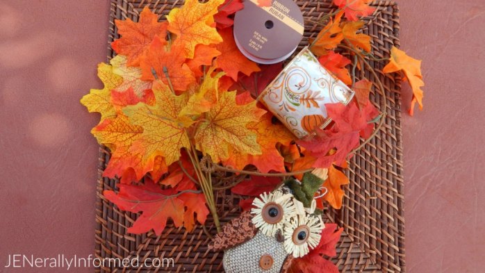 Make your own Fall wreath with a square frame!