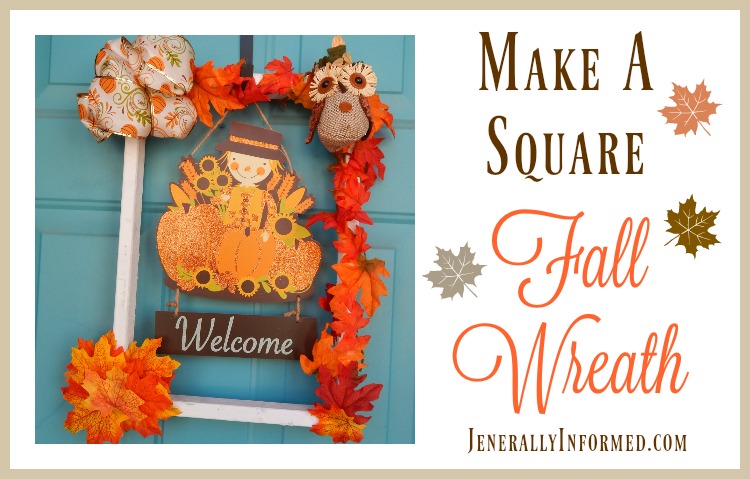 Make your own Fall wreath with a square frame!