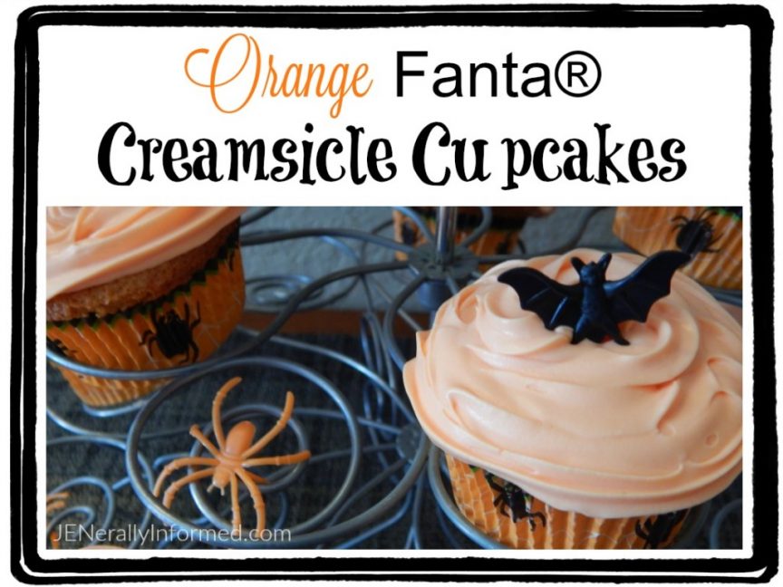 Unleash wickedly good fun with these orange creamsicle #cupcakes #WickedFantaFun #ad #halloween