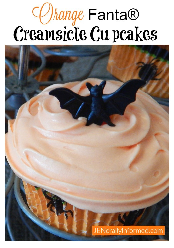 Unleash wickedly good fun with these orange creamsicle #cupcakes #WickedFantaFun #ad #halloween