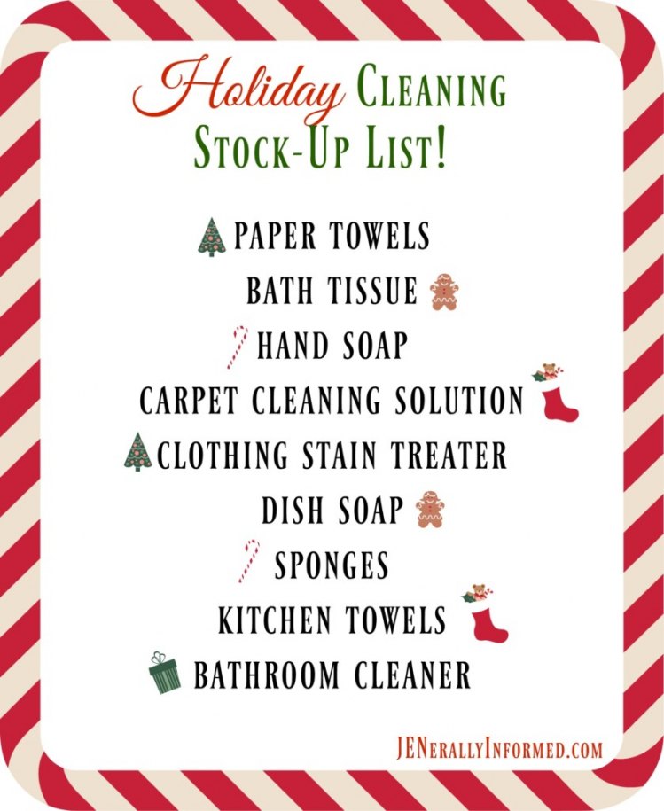 Don't forget something important, grab this Holiday cleaning stock up printable now! 