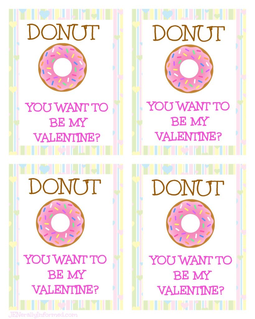DONUT you want to be my Valentine prinatable!
