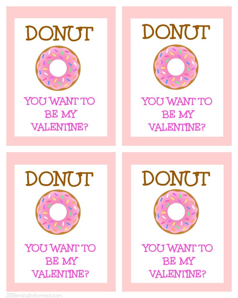 DONUT you want to be my Valentine prinatable!