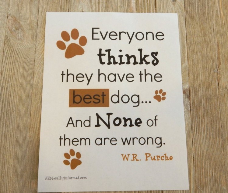 A perfect printable for the dog lover in your life!