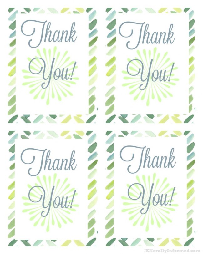 Free Thank You Printable Cards!