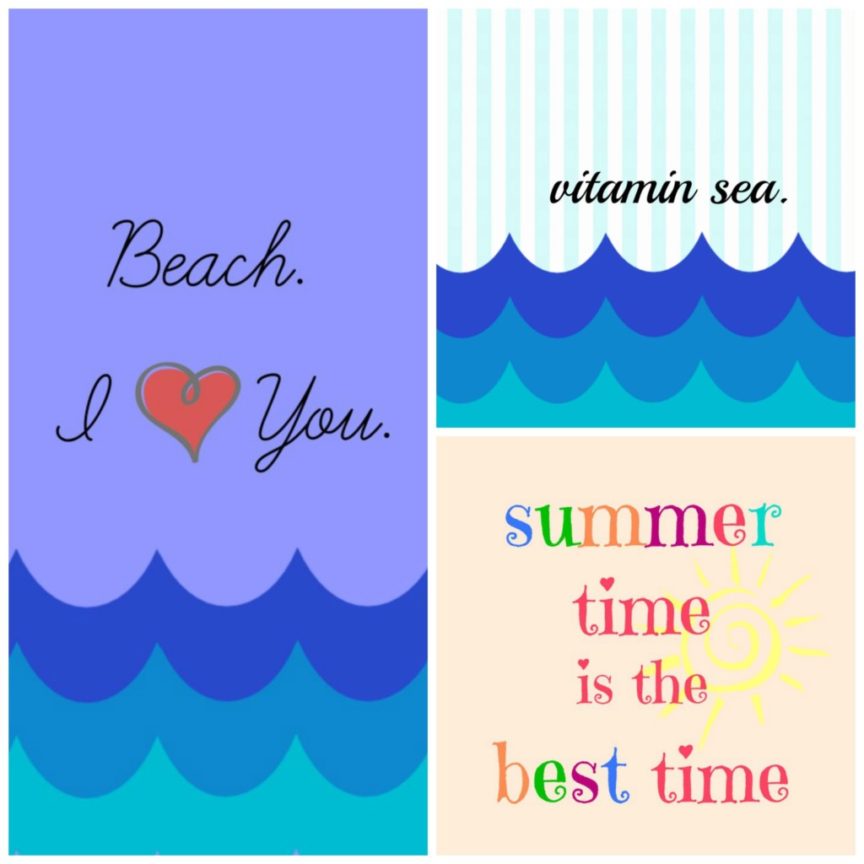 Grab these free beach wall art printables for summer decorating!