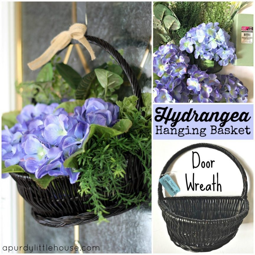 Wow With A Hydrangea Hanging Basket Door Wreath!