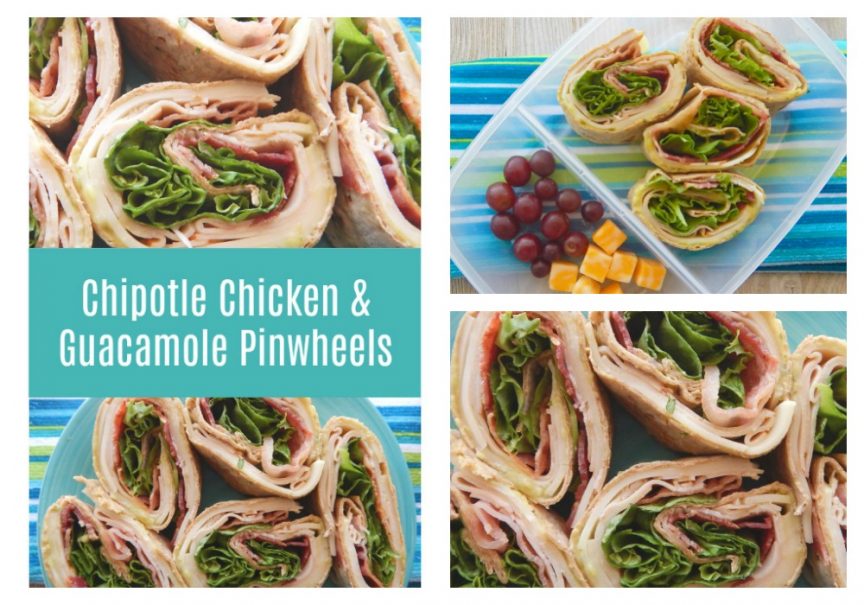 Master lunchtime with these delicious Chipotle Chicken Guacamole Pinwheels!