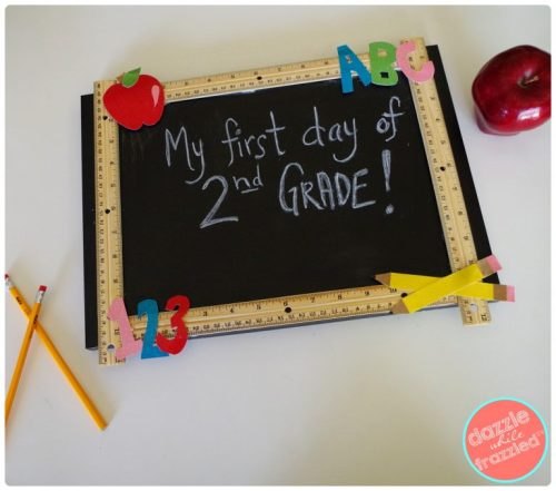 DIY Reusable Chalkboard Sign for School With Free Graphics!