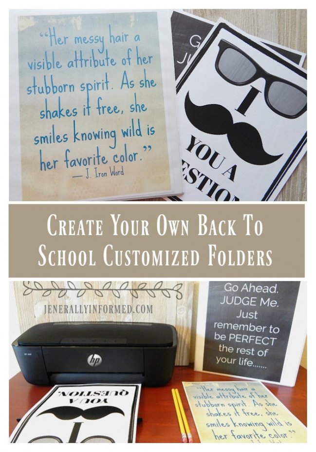 Create Your Own Back To School Customized Folders!