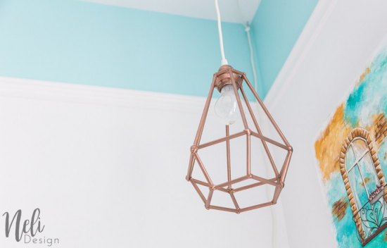 Make an affordable geometric pendant light from Neli Design.