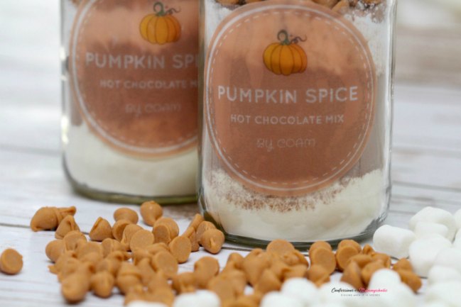 Pumpkin Spice Hot Chocolate Mix in a Jar from Confessions of a Mommyaholic.