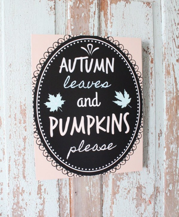 Autumn Leaves and Pumpkins Please Free Fall Printable from Repurpose and Upcycle.