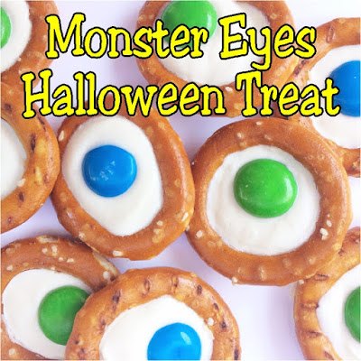 Monster Eyes Halloween Pretzel Treat from Everyday Parties.