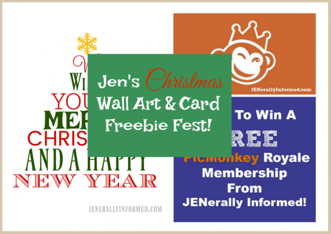 Jen's Christmas Wall Art & Card Freebie Fest!