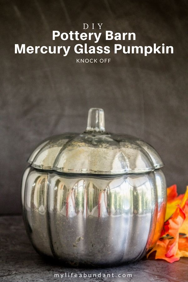 DIY Pottery Barn Mercury Glass Pumpkin Knock Off From my Life Abundant.