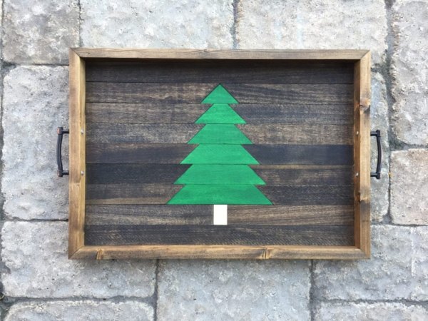Christmas Tree Serving Tray From Hazel & Gold Designs.