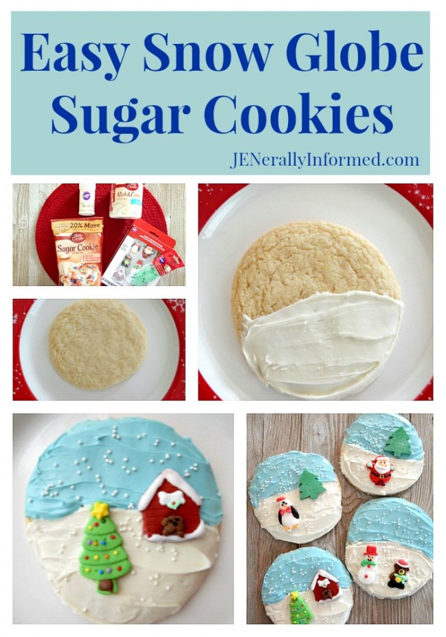 Easy Snow Globe Sugar Cookies! Get your baking done in less than an hour.