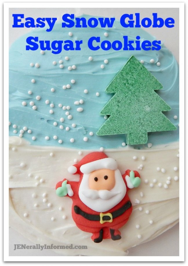 Easy Snow Globe Sugar Cookies! Get your baking done in less than an hour.