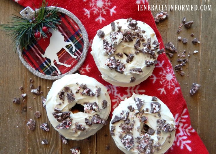 Semi-homemade at it's best, just in time for Christmas entertaining! Check out this recipe for deliciously easy Chocolate Peppermint Bark Donuts.