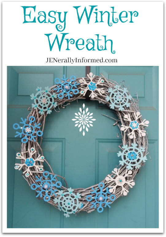 Transition Christmas decorations into cute winter decorations like this adorable wreath!