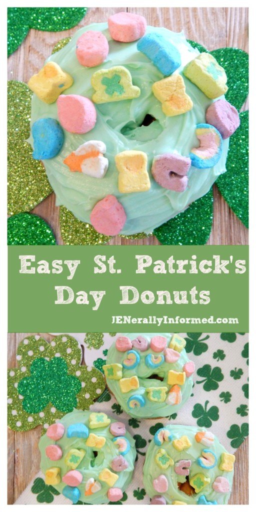 Easily bring the luck of the Irish into your home with these delicious 3 step St. Ptarick's Day donuts!