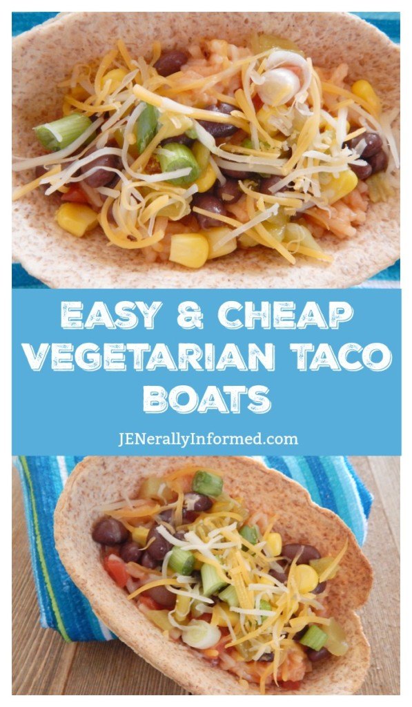 Try these deliciously easy and inexpensive to make #vegetarian taco boats!
