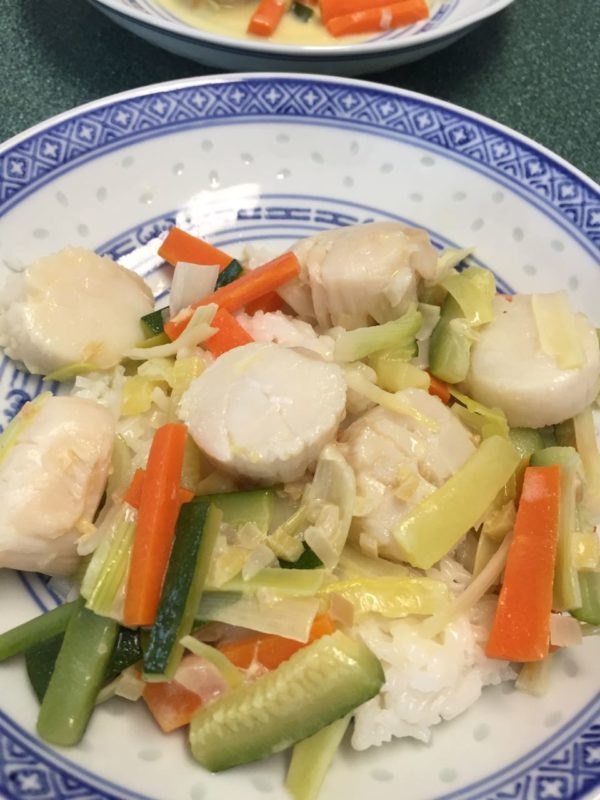 Scallops with Fresh Ginger From Nancy On The Home Front.