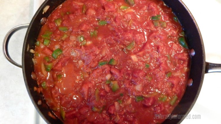 Shakshuka, a one-skillet Middle Eastern inspired dish of eggs in a smoky, spicy, vegetable-laden tomato sauce.