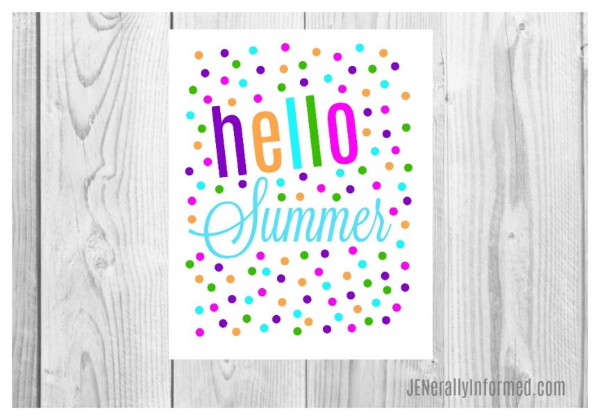 Hello summer! Grab your copy of this adorable summer printable right NOW!
