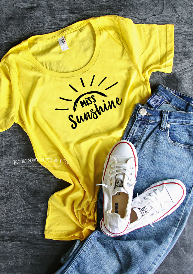 Miss Sunshine T-Shirt Iron-On from Kleinworth & Co.