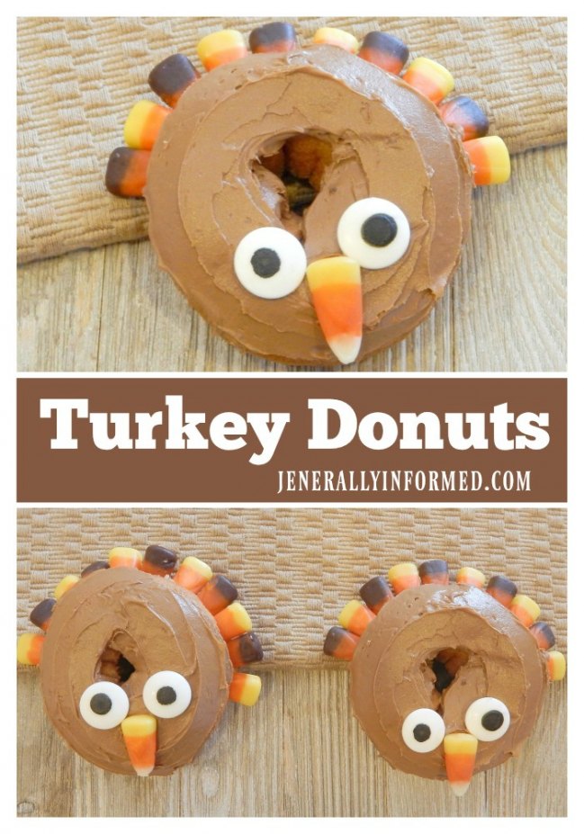 You are going to want to "gobble" up these deliciously easy to make turket donuts.