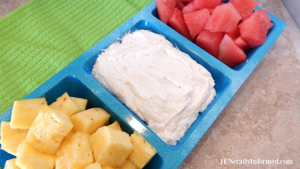 Try this deliciously easy orange creamsicle fruit dip infused with good for you essential oils!
