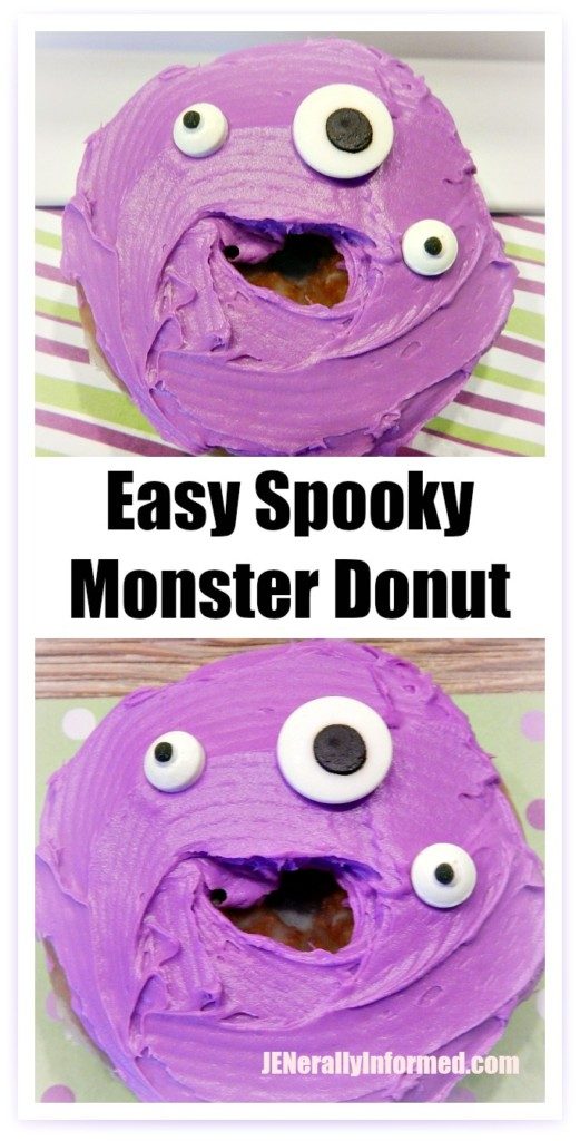 Easy spooky monster donuts! A perfect #halloween #classroom activity for #children!