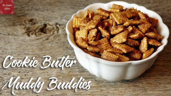 Cookie Butter Muddy Buddies from Mrs. Kringle's Kitchen.