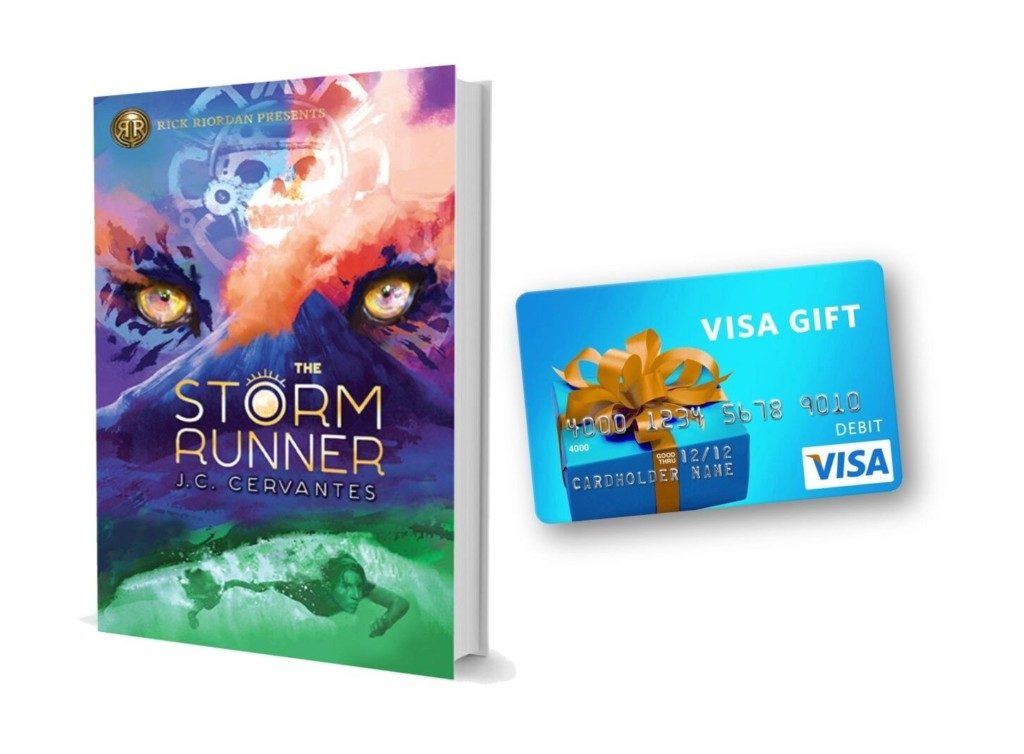 Enter for a chance to win a copy of #TheStormRunner and a $50 Visa giftcard @ReadRiordan @DisneyHyperion! #ad