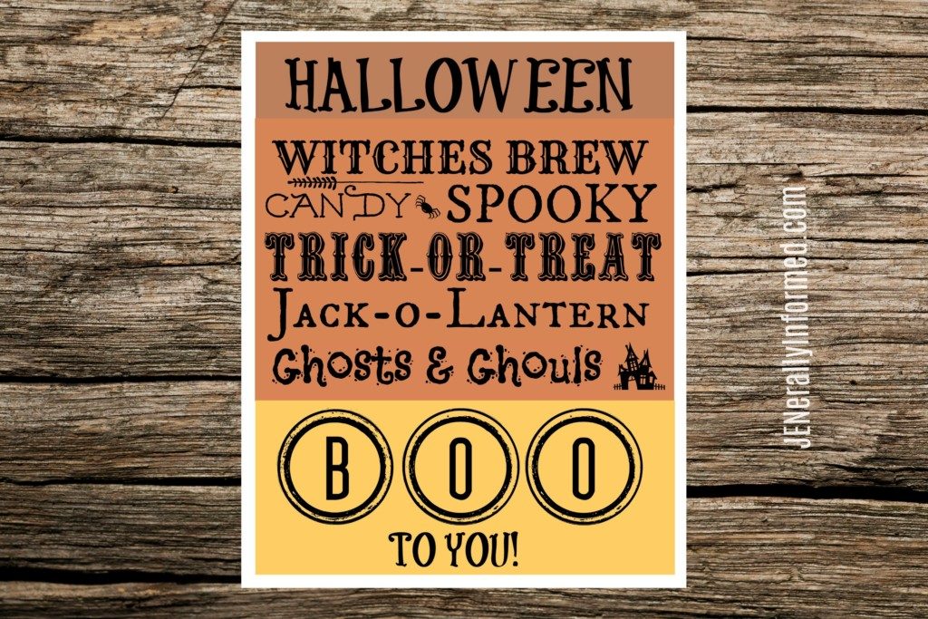 Grab this adorable Halloween printable and make decorating easier than saying boo!