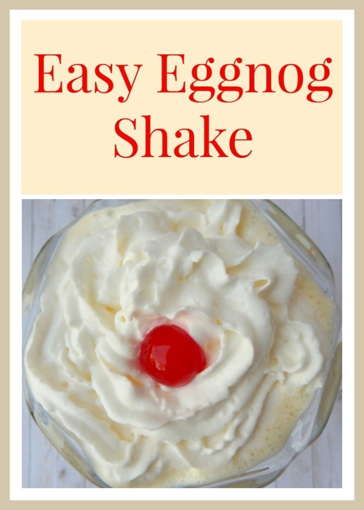 The easiset eggnoog shake recipe ever! Made with only 4 ingreidnets and in less than 2 minutes!