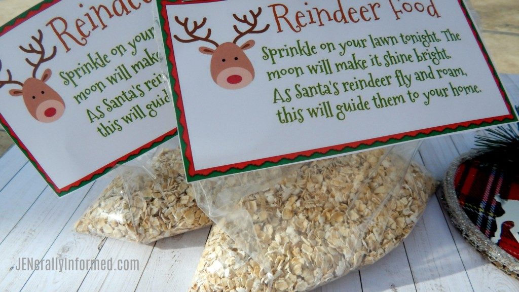 Grab your Christmas Eve Printable Pack complete with a recipe for reindeer food and a letter to Santa!